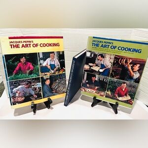 Jacque Pepin “The Art of Cooking” 3 Hard Book First Edition French Cookbook Set